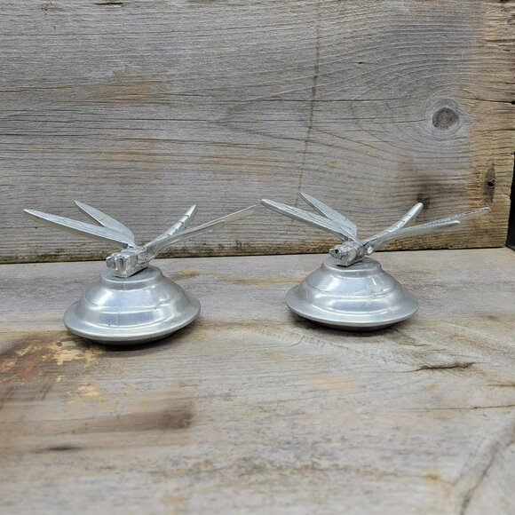 Modernistic Dragonfly Massive Chrome Metal Lid Jar Topper Industrial - Picture 13 of 14